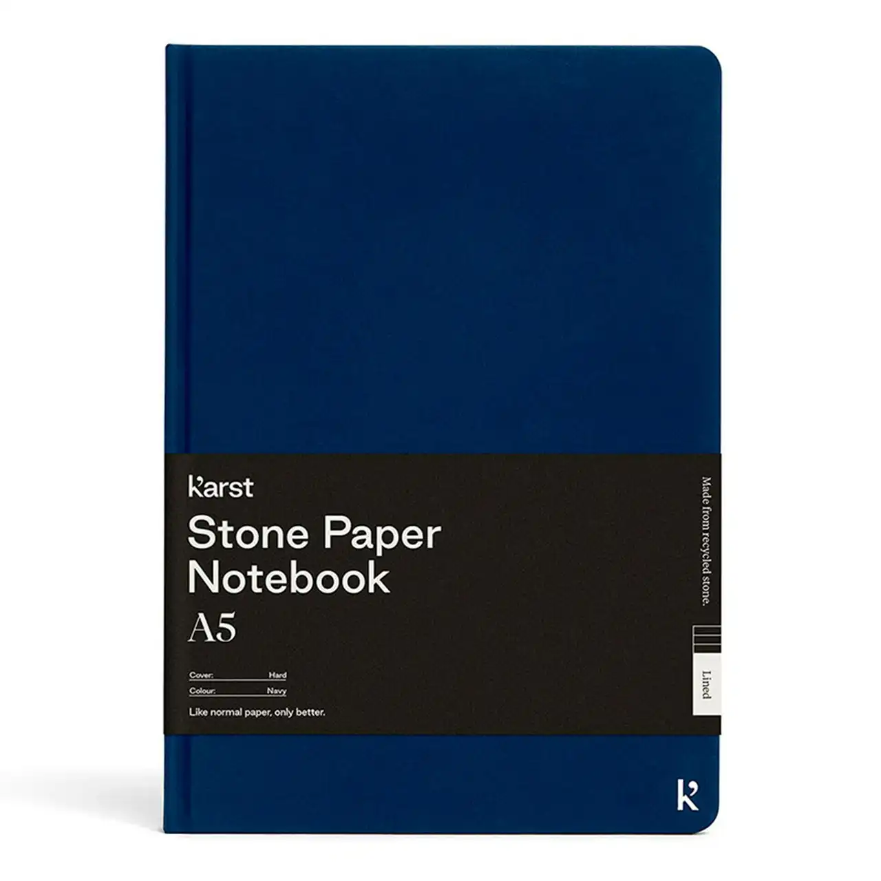 Karst Plain A5 Hard Cover Notebook Writing 100gsm Paper 144 Pages Journal Navy