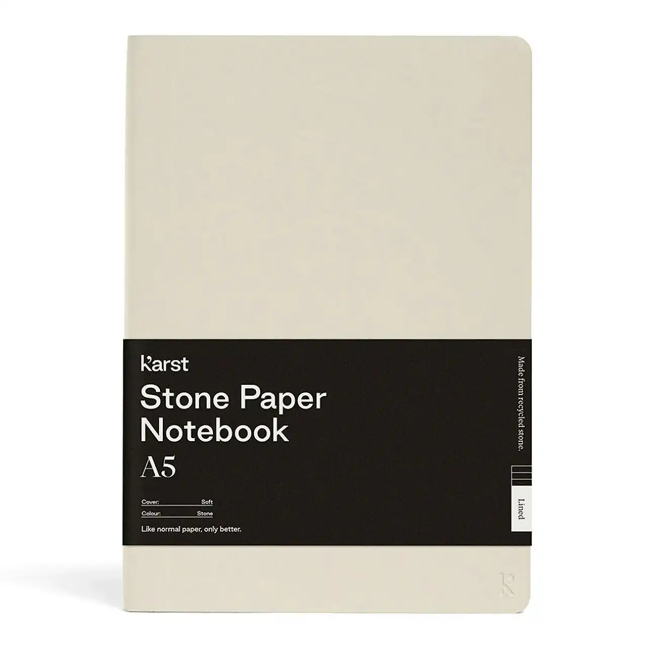 Karst Soft Cover A5 Notebook Plain 100gsm Paper Writing Journal 144 Pages Stone