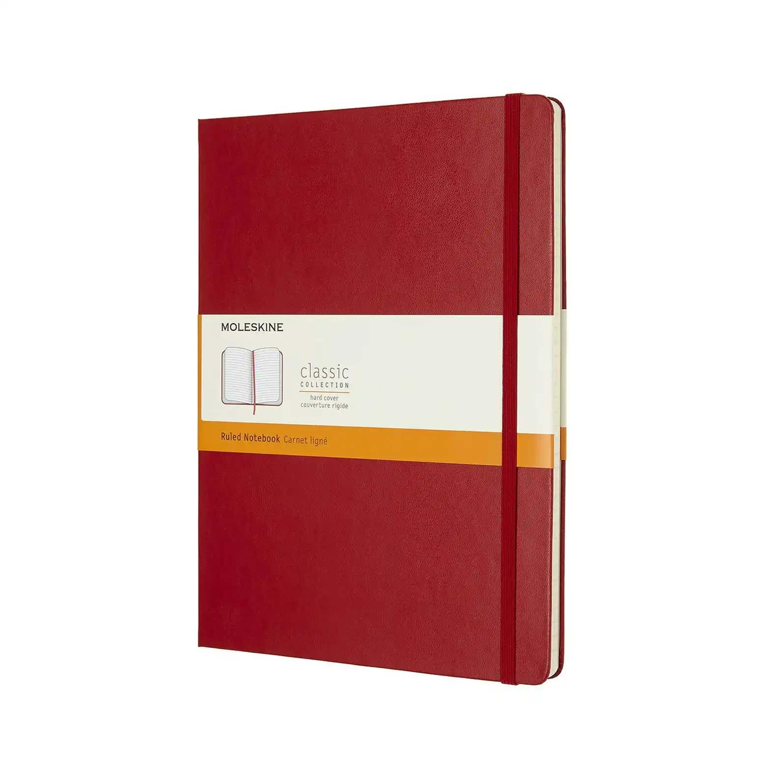 Moleskine Classic Ruled Hard Cover Notebook Office/Student Pad XL Scarlet Red