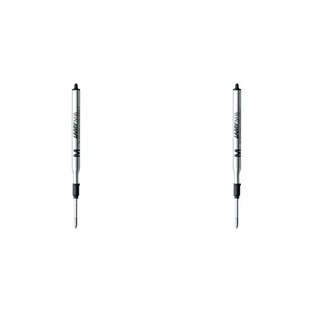 2x Lamy M16 Giant Ballpoint Pen Refill Medium For All Except Scribble & Pico BLK