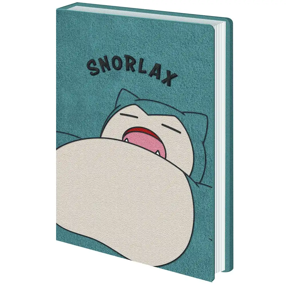 Pokemon Snorlax Themed Novelty Rectangular Hard Cover School Notebook Blue