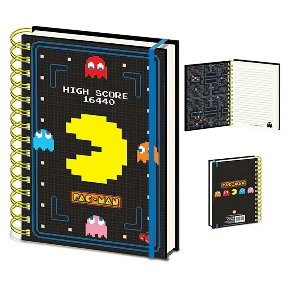 Pac-Man Video Game Themed Gaming High Score A5 School/Office Notebook