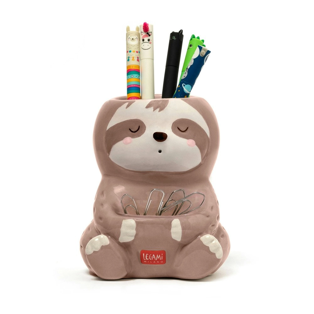 Legami Desk Friends Ceramic Pen/Ballpen Pencil Holder Storage Stationery Sloth