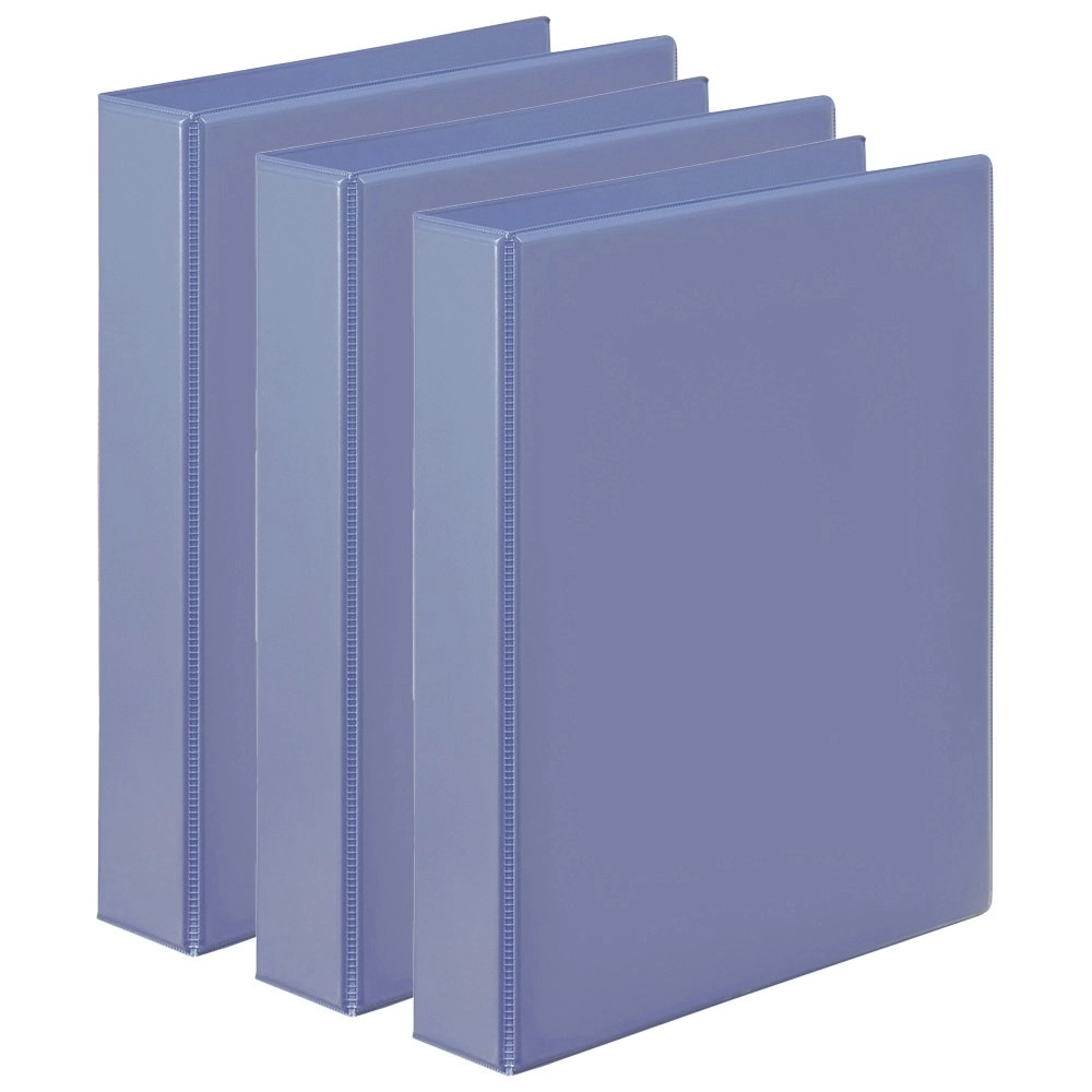 3x Marbig PP Clearview 4 D-Ring 50mm A4 Insert Binder File Paper Organiser PRPL