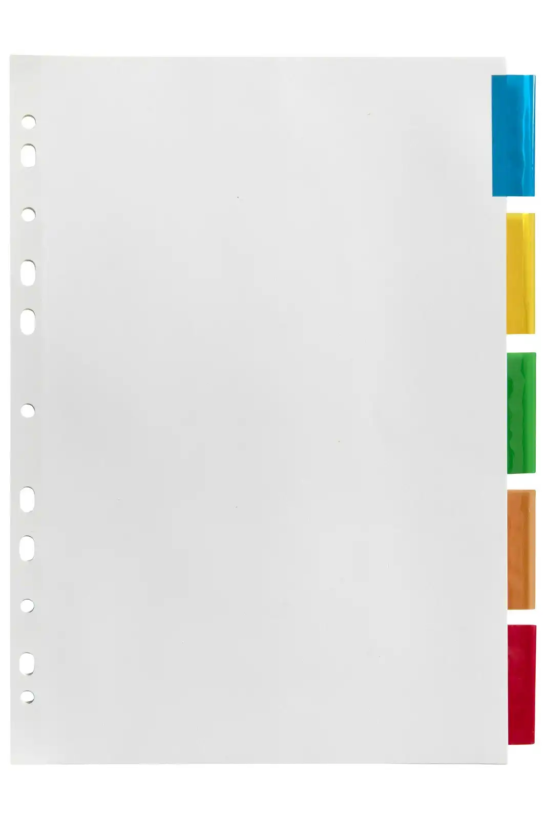 Marbig 5-Tab Coloured A4 Manilla Dividers Insert Blank Document Organiser