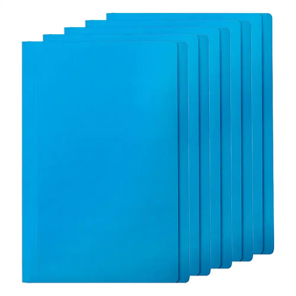 100pc Marbig Foolscap File 170gsm Manilla Folder Paper/Document Holder Blue