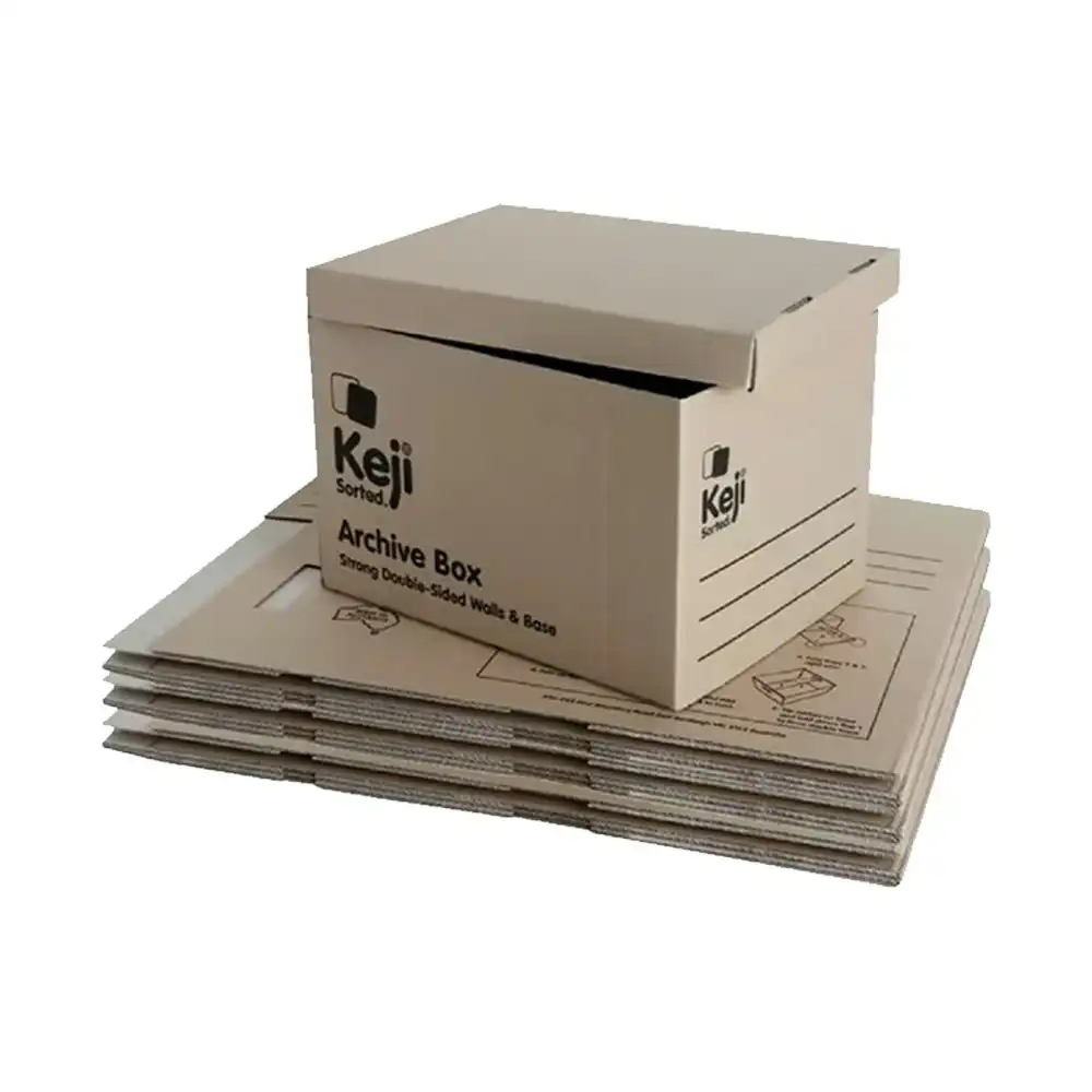 10pc Keji Standard Document Archive/Storage 25kg Organiser Box 42x31x27cm