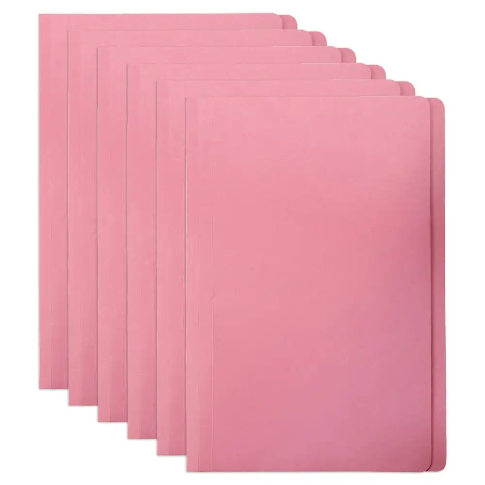 40pc Marbig Foolscap Manilla Folder Document Holder File Paper Organiser Pink