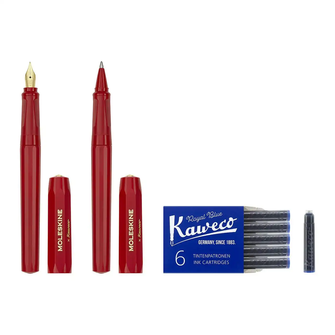 Moleskine Kaweco Collection Pen Set Fine Office/School Writing Ballpoint Red