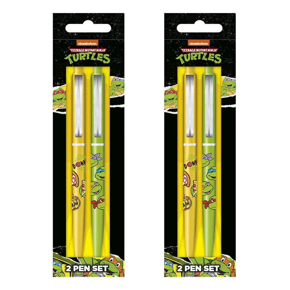 4pc Teenage Mutant Ninja Turtles Retro Collectable Gel Pen Set (Green)