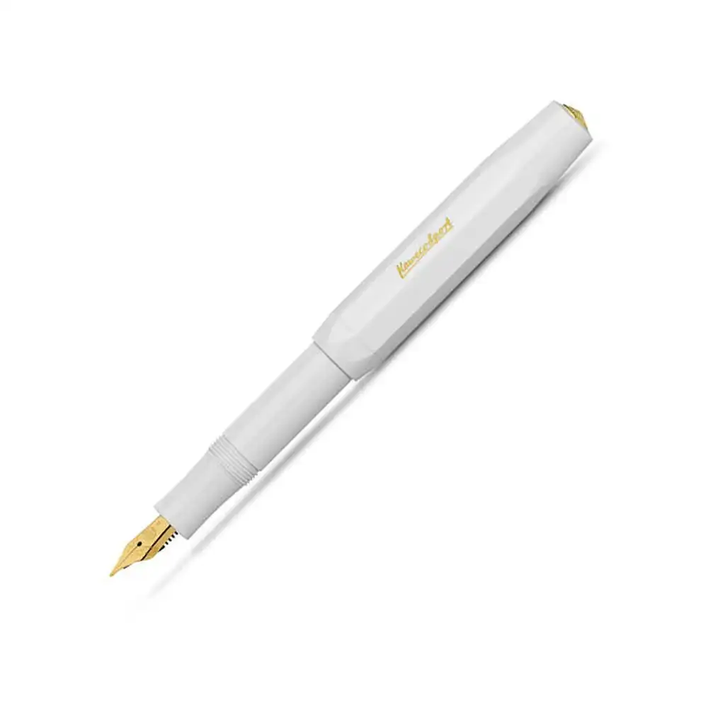 Kaweco Classic Sport Plastic Fountain Pen Office Stationery Medium Nib White