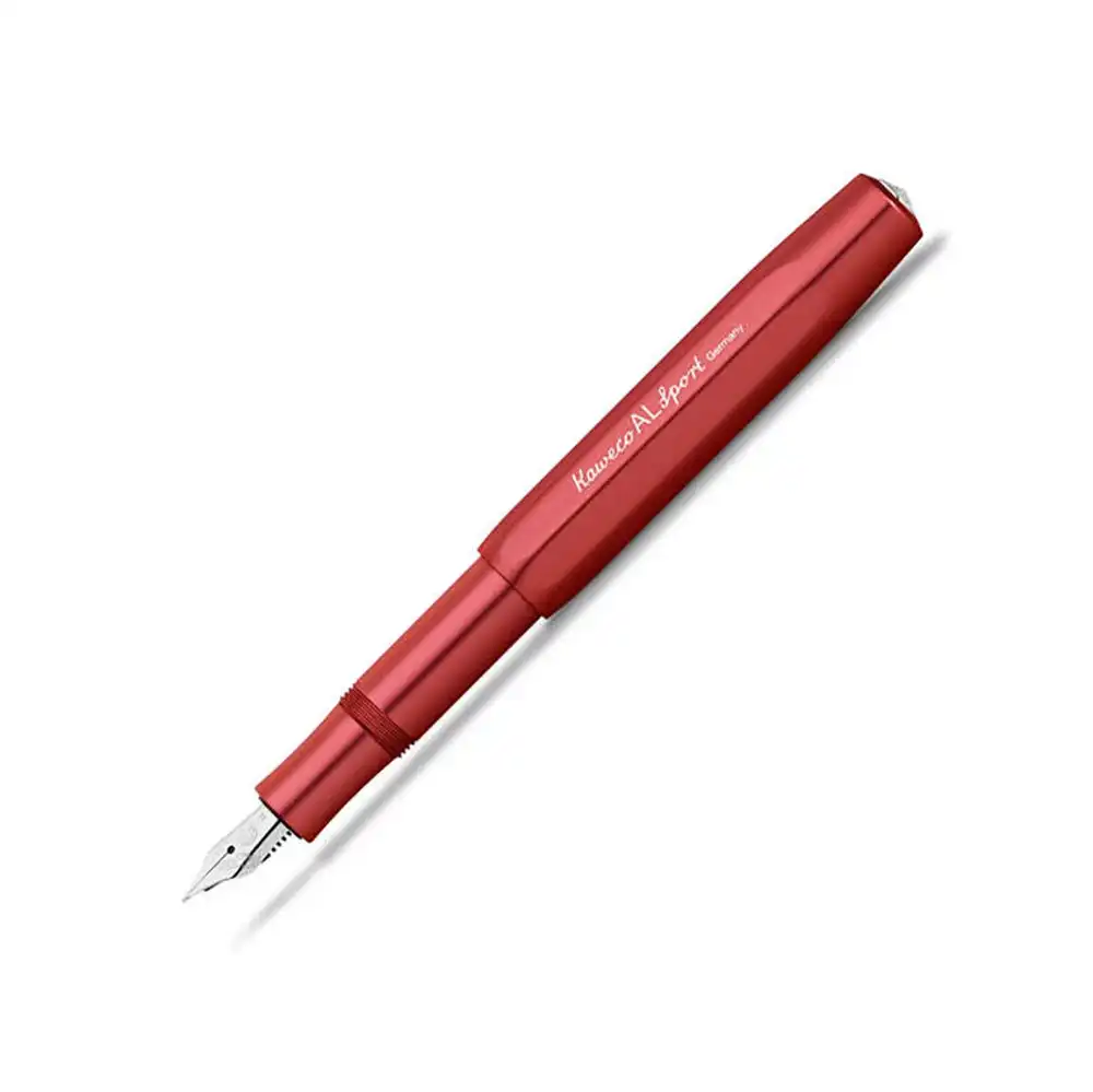Kaweco AL Sport Aluminium Fountain Pen Writing Stationery Fine Nib Deep Red