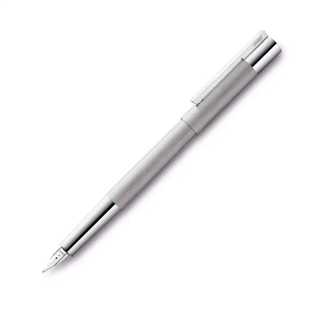Lamy Scala Fountain Pen Extra Fine Nib Office Stationery Brushed Stainless Steel