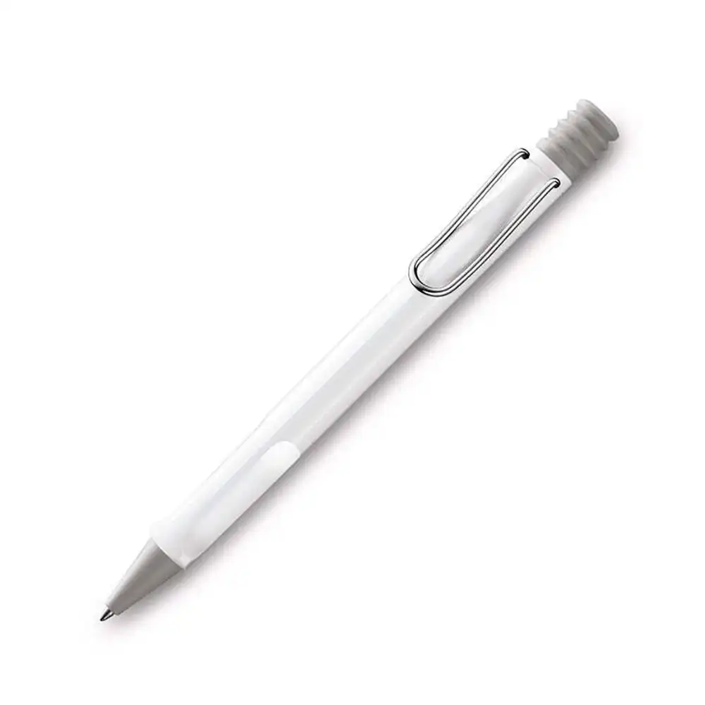 Lamy Safari Ballpoint Pen Medium-1mm Nib Tip Sign/Writing Stationery Shiny White