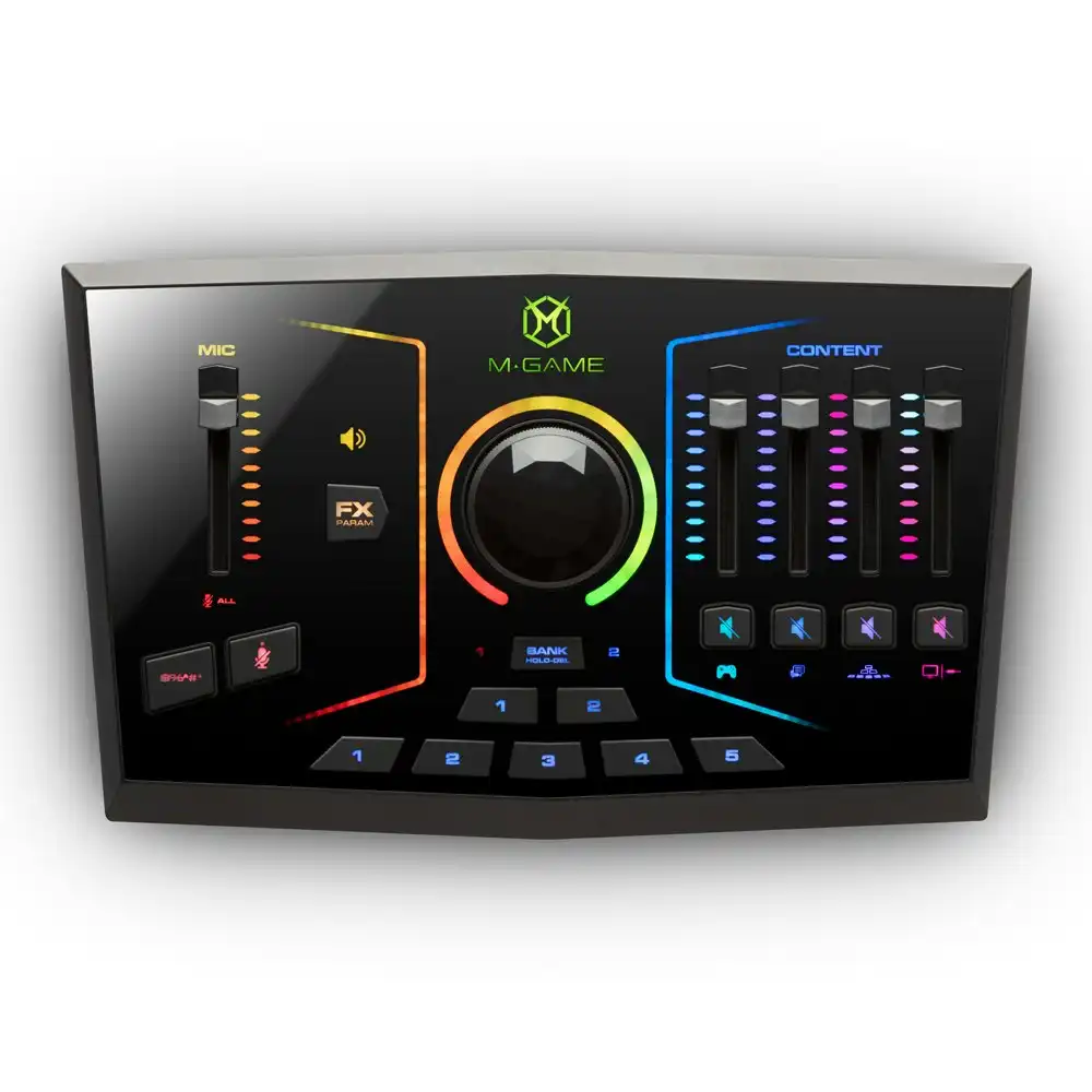 M-Game Dual USB Streaming Interface/Mixer RGB/LED Lighting/Sampler/Voice Shaping