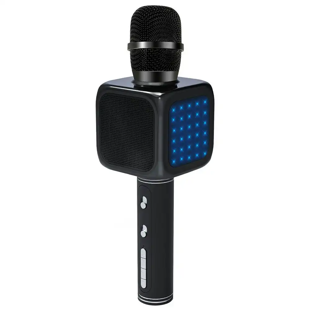 True Sound 27cm Bluetooth Wireless Karaoke Microphone Speaker Party Music Black
