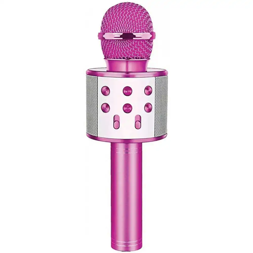 Laser Portable Wireless Bluetooth Karaoke Microphone/Speaker Party Mic Purple