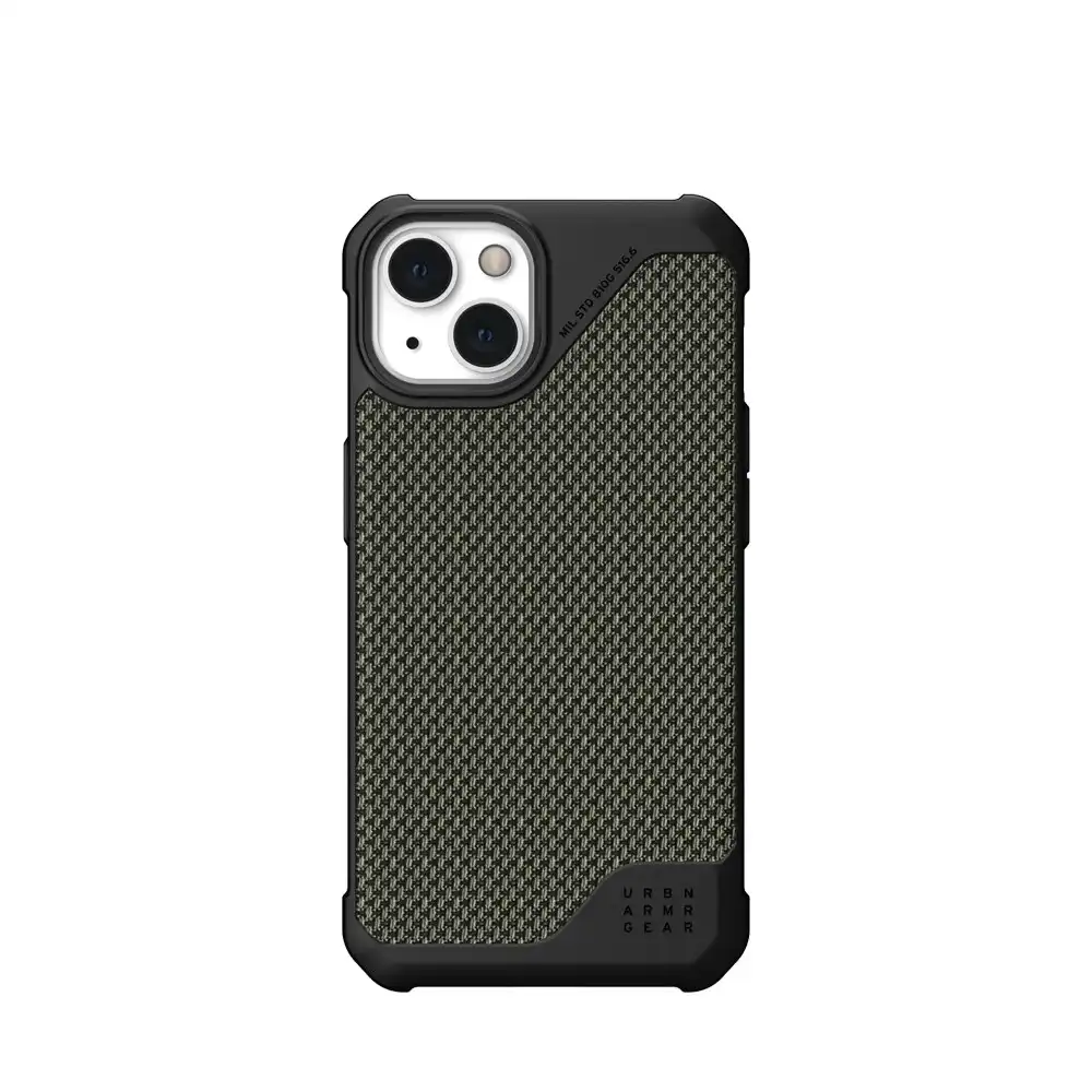 Urban Armour Gear Metropolis LT Case Cover For Apple iPhone 13 Kevlar Olive