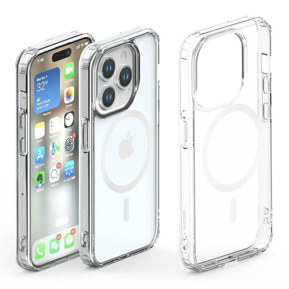 Philips MagSafe Ultra Crystal Case Protection For Apple iPhone 15 Pro Max Clear
