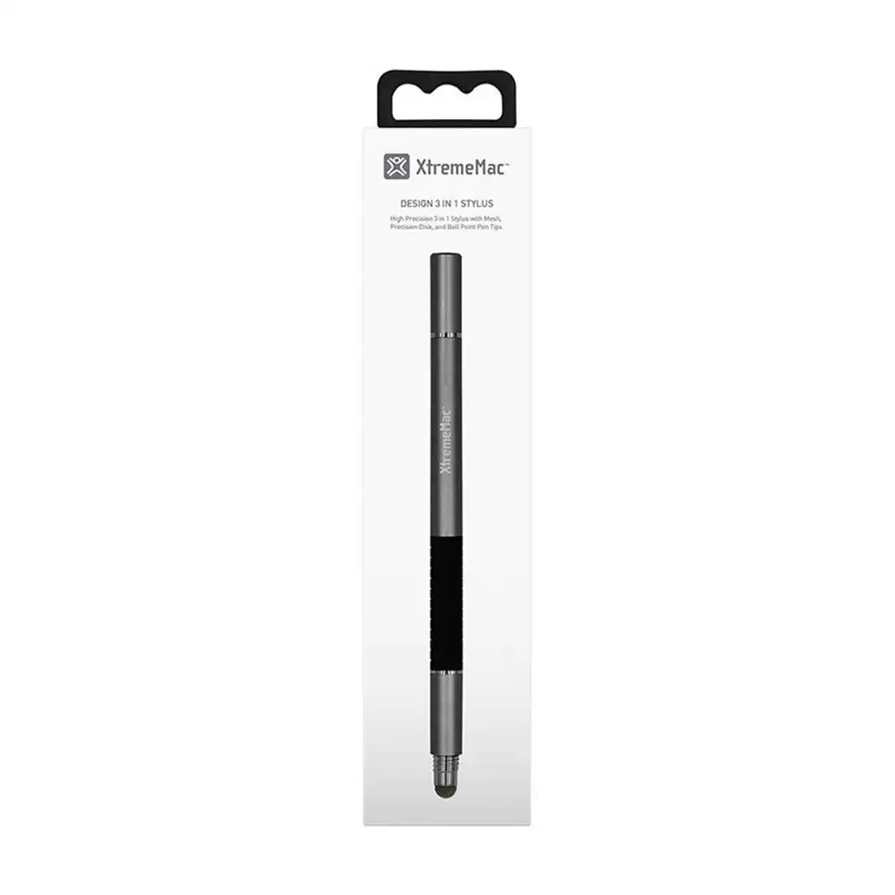 XtremeMac High Precision Aluminium 3-in-1 Rollerball Stylus Pen - Space Grey