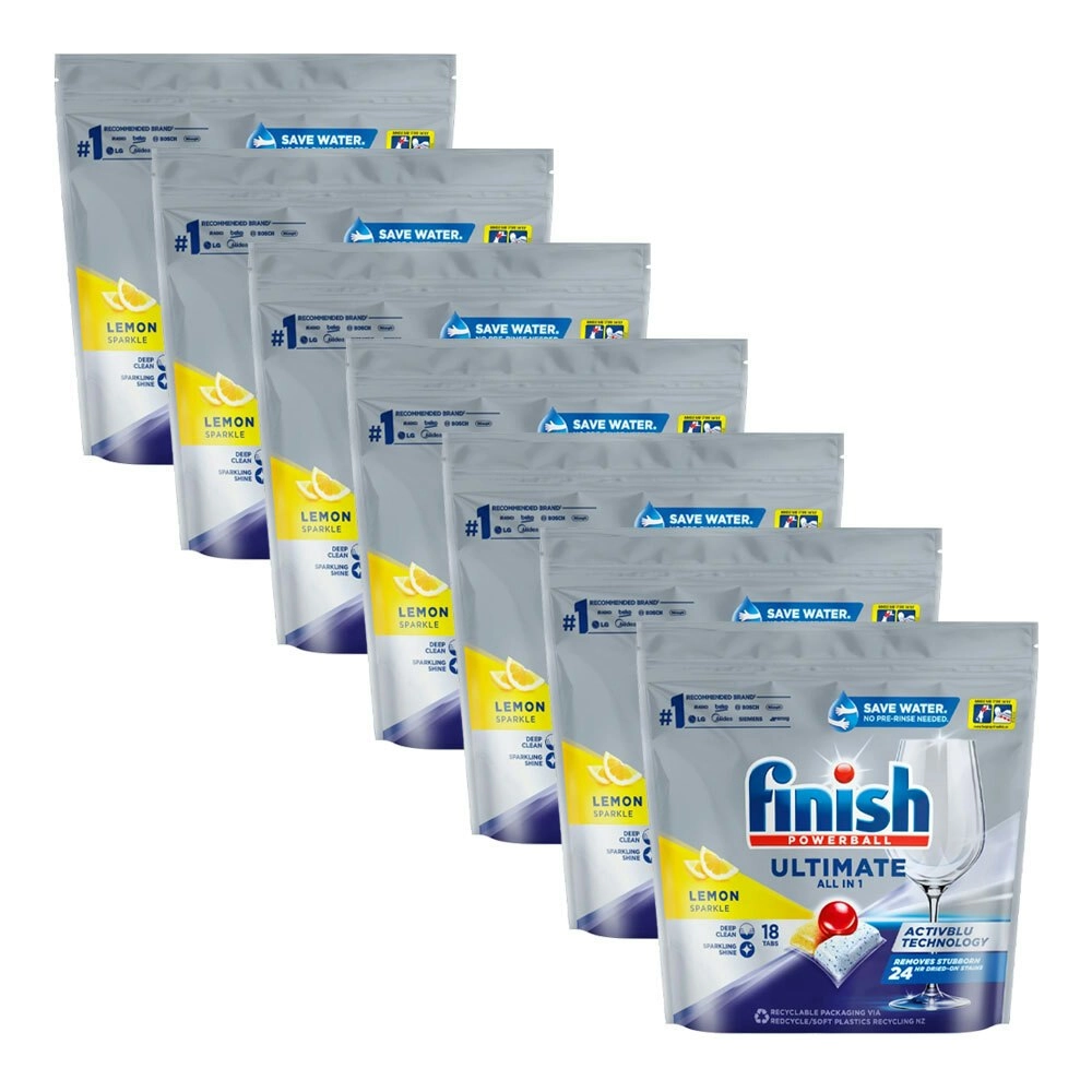 126pc Finish Powerball Ultimate All-in-One Dishwashing Tablets Lemon Sparkle