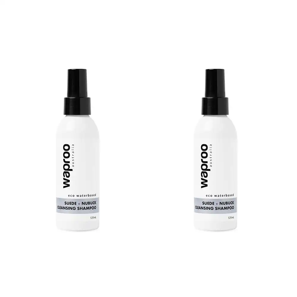 2PK Waproo Platinum Suede & Nubuck Cleansing/Conditioning Foam Shampoo 125ml