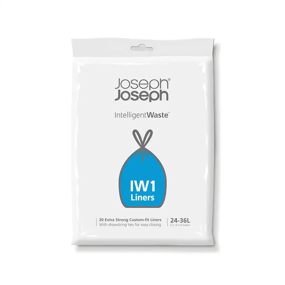 20PK Joseph Joseph IW1 24-36L Custom-fit Bin Liners Rubbish Garbage Waste Bags