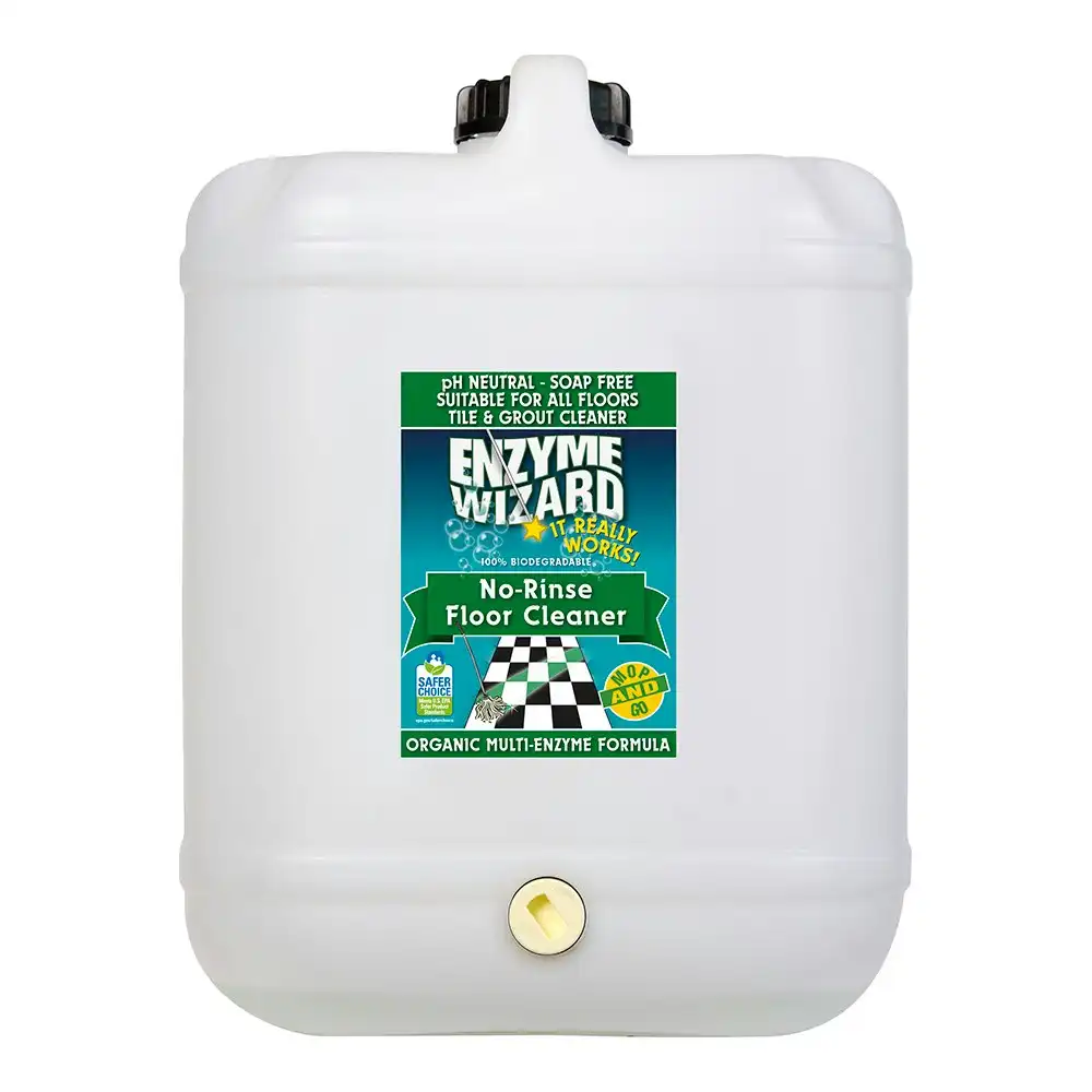 Enzyme Wizard No-Rinse All Floor Tile & Grout Grease/Oil Cleaner Soap-Free 20L