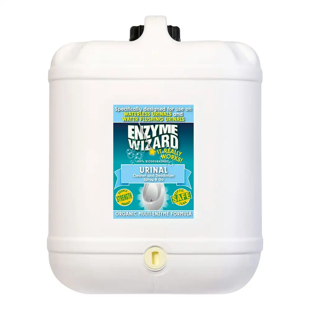 Enzyme Wizard Urinal Cleaner & Deodoriser For Waterless & Flushing Urinals 20L