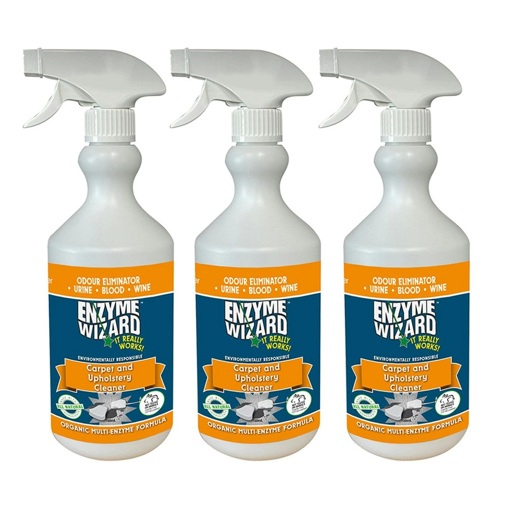 Enzyme Wizard Carpet & Upholstery Spray Surface Stains/Dirt Cleaner 750ml 3x