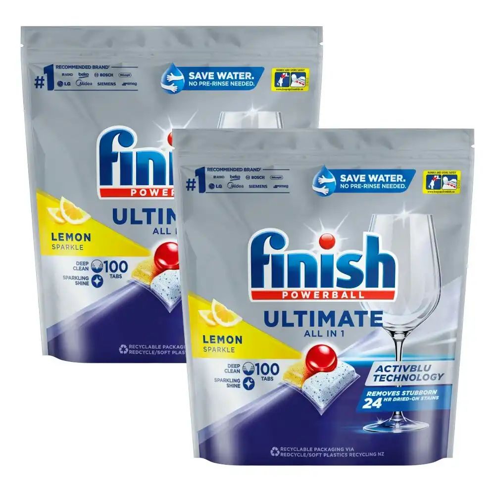 200pc Finish Powerball Ultimate All-in-One Dishwashing Tablets Lemon Sparkle