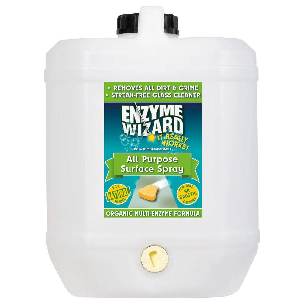 Enzyme Wizard Organic All-Purpose Surface Grime & Odour Cleaner Spray Refill 10L