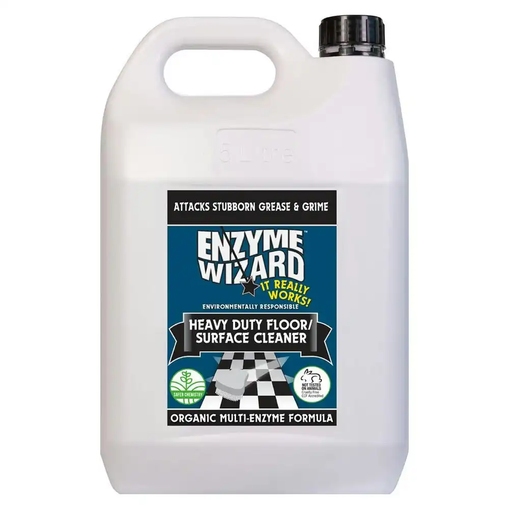 Enzyme Wizard Organic Heavy Duty Floor/Surface/Tile Grease & Grime Cleaner 5L