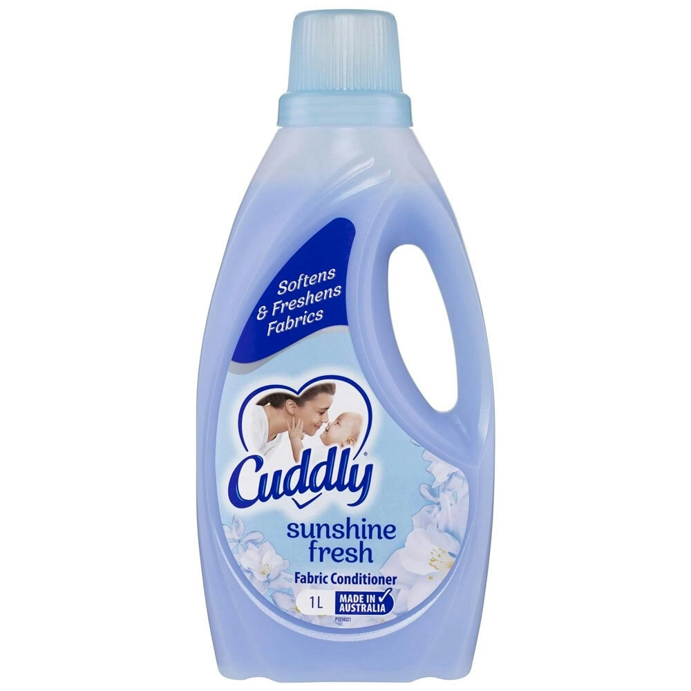 Cuddly Laundry Liquid Fabric Softener Conditioner - Sunshine Fresh Scent 1L