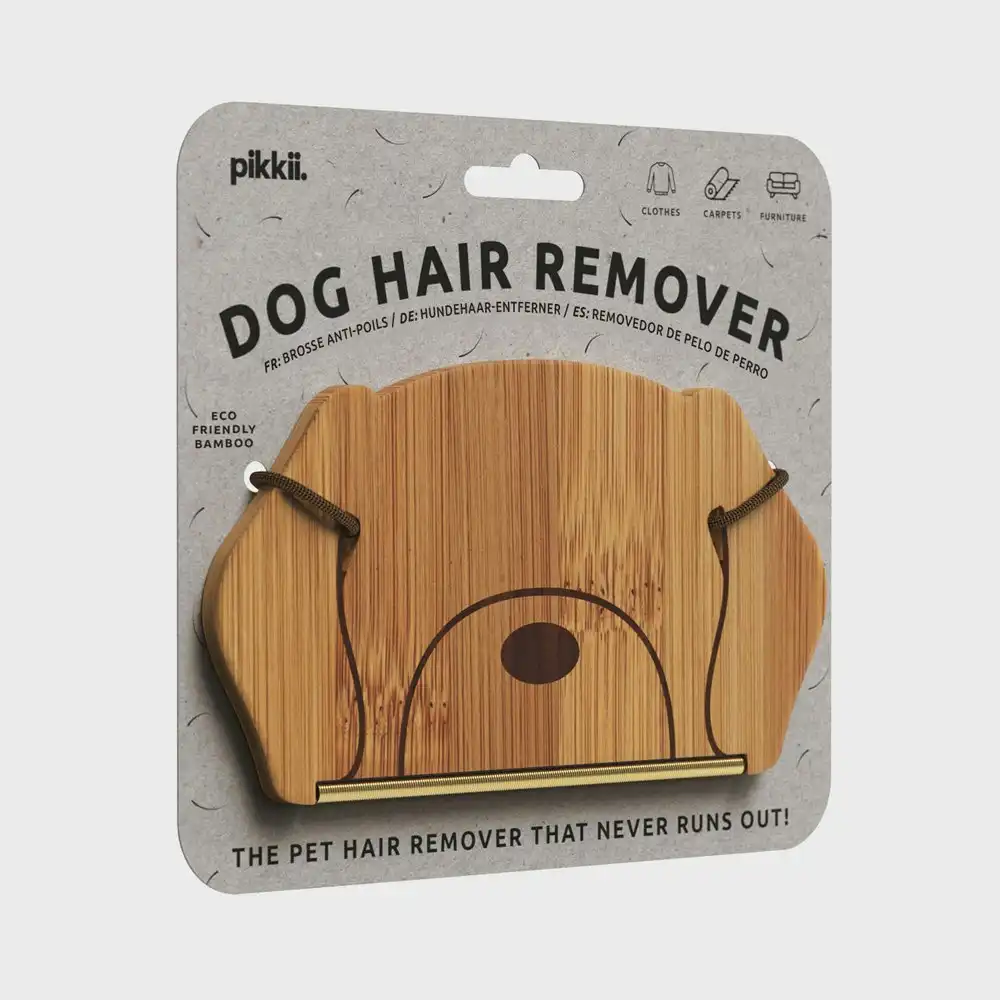 Pikkii Bamboo Dog Hair Remover/Catcher Lint Pet Fur Cleaner Roller 14cm Brown