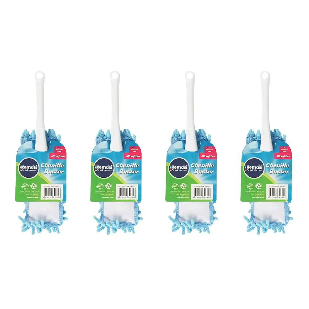 4x kemasi Durable Microfibre Chenille Duster Home Kitchen/Lounge Room Cleaning