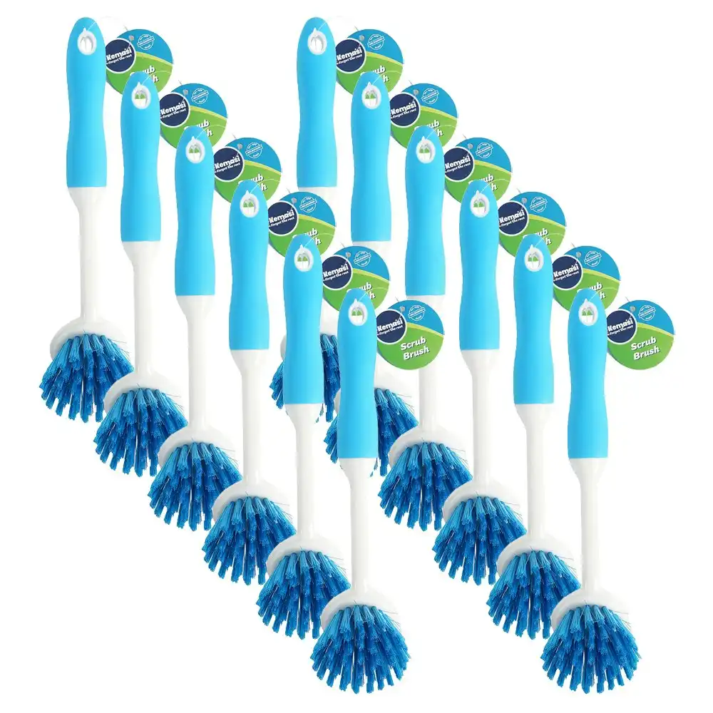 12x kemasi Durable Multipurpose Scrub Brush W/Soft Handle Home Kitchen Cleaning