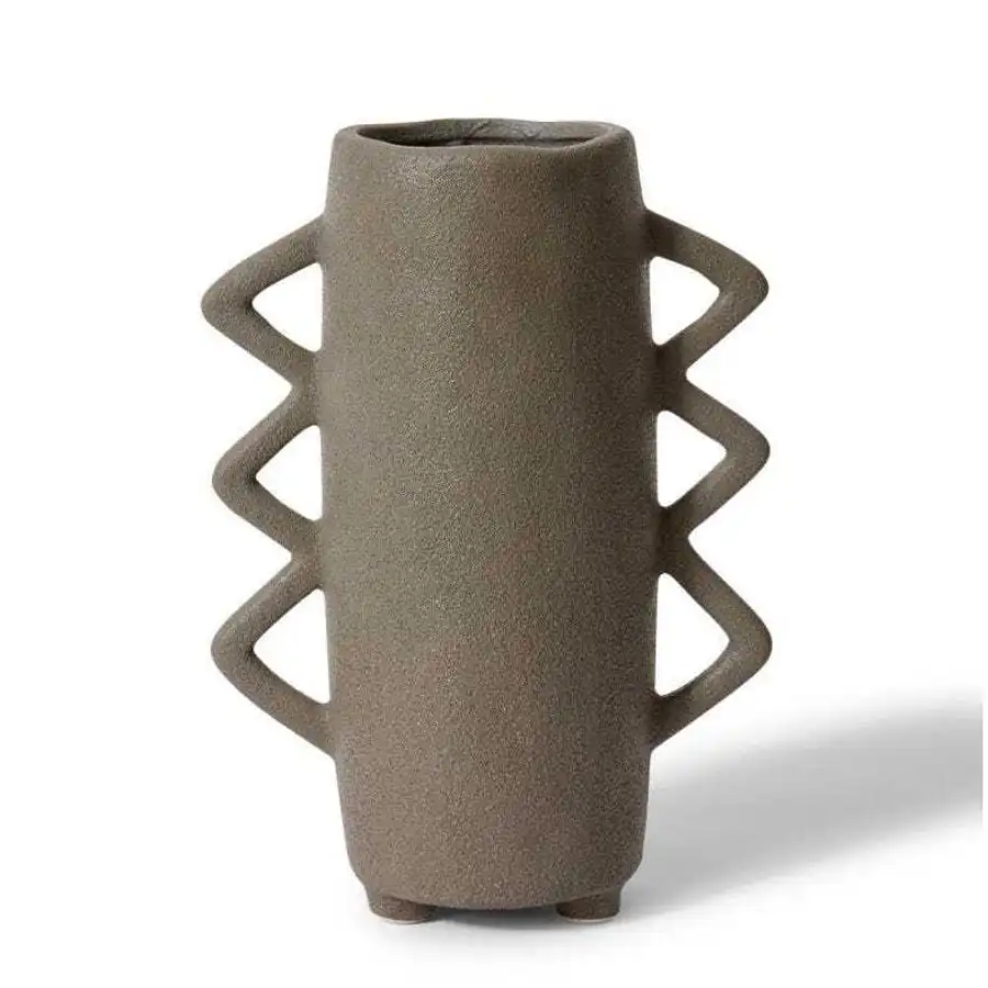 E Style Ximena 33cm Ceramic Plant/Flower Vase Tabletop Display Decor Brown