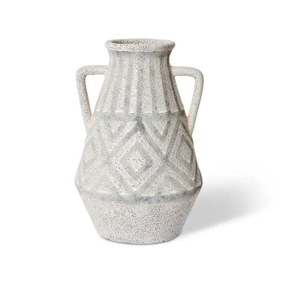 E Style Eliana 32cm Ceramic Plant/Flower Vase Tabletop Display Decor White