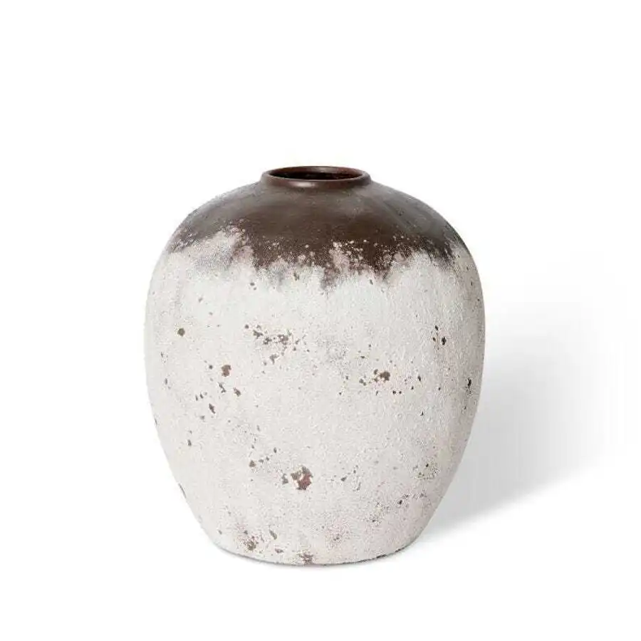 E Style Marlow 42cm Ceramic Plant/Flower Vase Tabletop Home Decor White/Grey