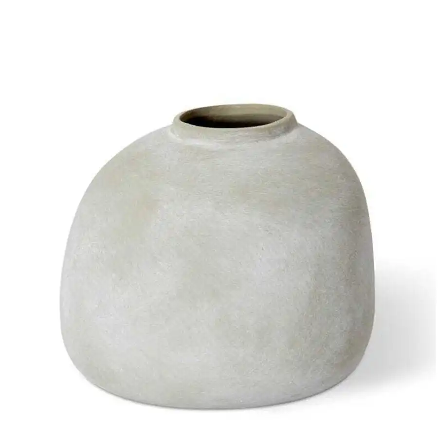 E Style Benito 20cm Ceramic Plant/Flower Vase Tabletop Home Decor Soft Grey
