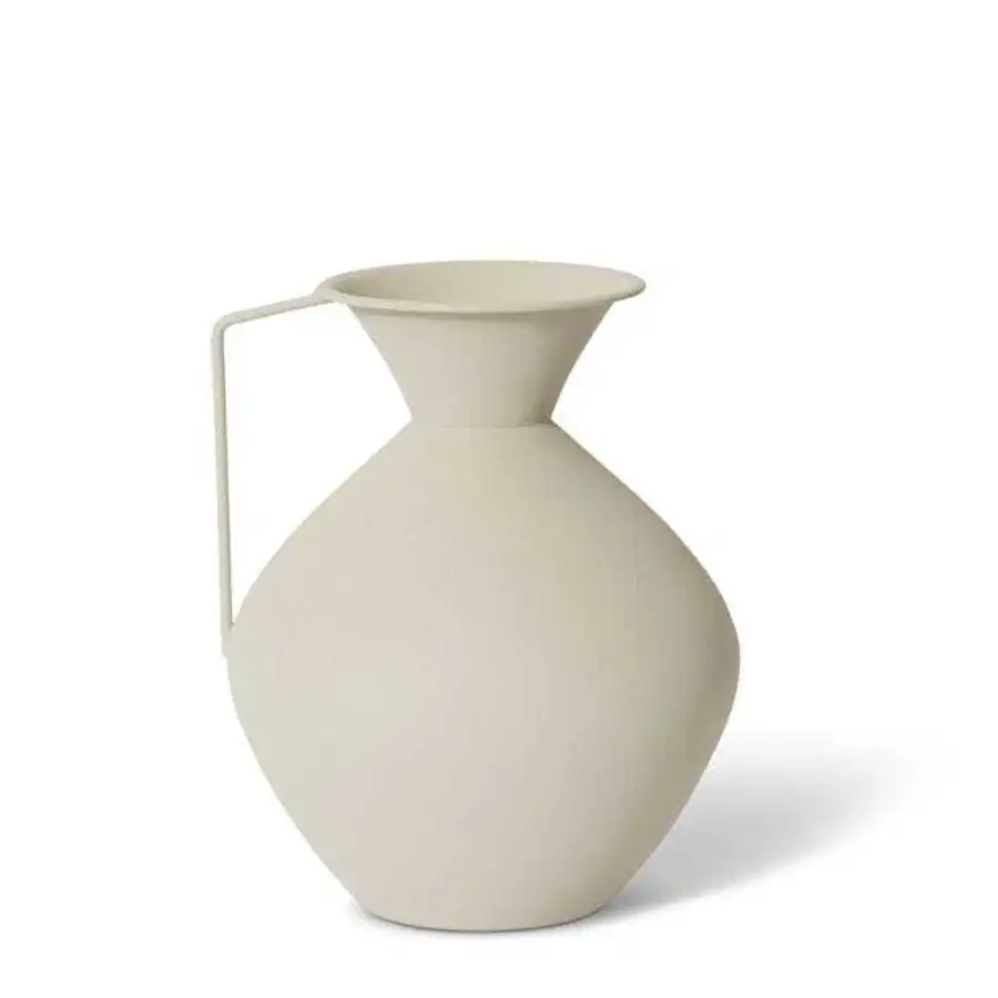 E Style Quinton 25cm Iron Plant/Flower Vase Tabletop Display Decor Cream