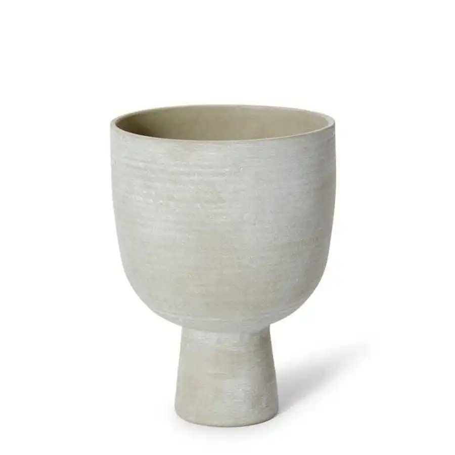 E Style Alora 25cm Ceramic Plant/Flower Vase Tabletop Home Decor Soft Grey