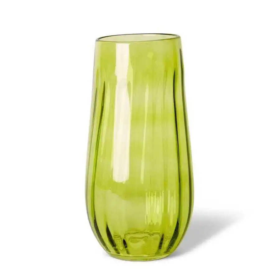 E Style 35cm Glass Demi Tall Plant/Flower Vase Tabletop Decor Smoky Green