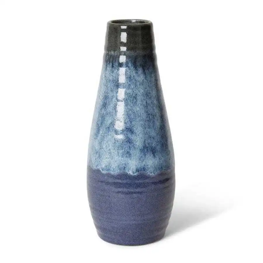 E Style Portia 41cm Ceramic Plant/Flower Vase Tabletop Display Decor Blue
