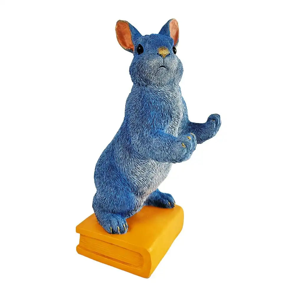 Urban Ludicrous Bunny Polyresin 24cm Bookend Home Decor Book Holder Vibrant Blue