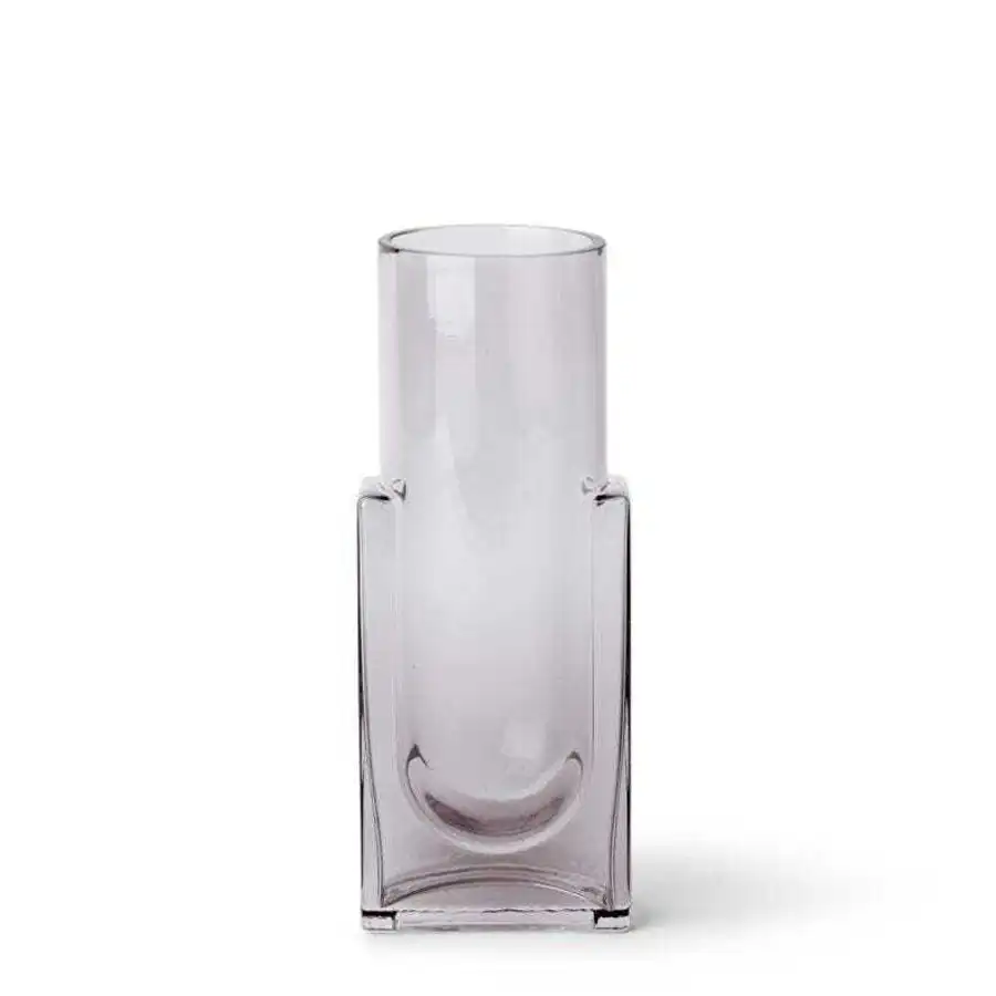 E Style 30cm Glass Pixie Tall Plant/Flower Vase Tabletop Decor Smoky Grey