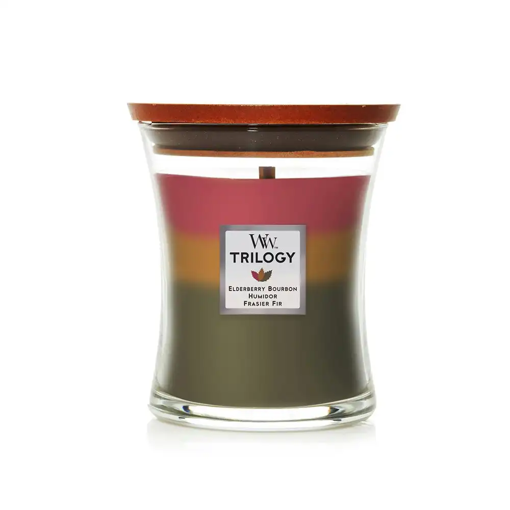 WoodWick 274g Scented Home Fragrance Soy Wax Candle Hearthside Trilogy Medium