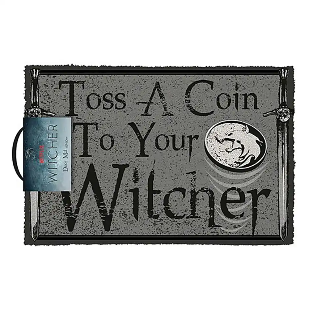 Netflix The Witcher Toss a Coin Themed Front Door Entrance Doormat