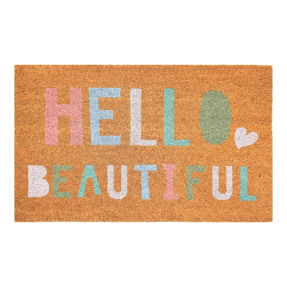 Urban 45x75cm Hello Beautiful Coir Doormat Home Carpet Outdoor Mat Floor Rug